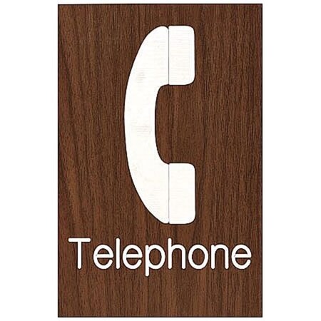 Reinke Enterprises Telephone Sign, 9 in x 6 in, Plastic 26159