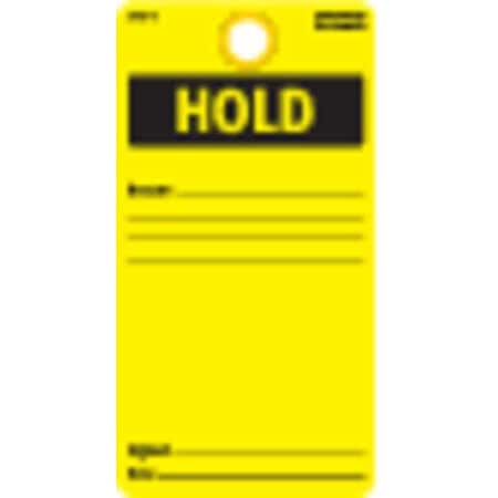 Electromark Tag, Inspection, Cardstock, 5 3/4 in H x 3 in W, Yellow, Rectangle, 25 PK Y604042