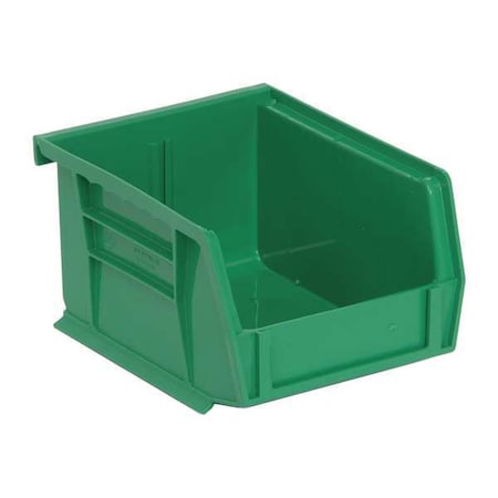 Quantum Storage Systems Hang & Stack Storage Bin, Polypropylene, Green, 3 in H, 4 1/8 in W, 5 3/8 in L QUS210GN