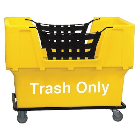 Zoro Select Basket Truck, Trash Only, Webbed, Yellow N1017261-YELLOW-TRASH