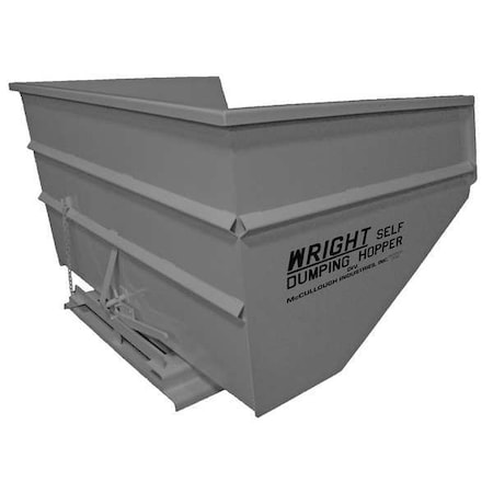 Zoro Select Self Dumping Hopper, 6000 lb., Gray 50099 GRAY