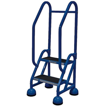 Cotterman 48 in H Steel Rolling Ladder, 2 Steps, 450 lb Load Capacity ST-201 A2 C21 P5