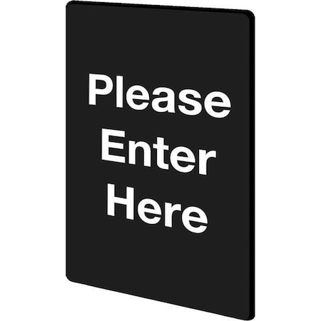 Tensabarrier STOCK SIGN PLEASE ENTER BL S01-P BLACK