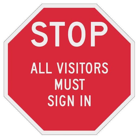 Lyle Admittance Sign, 12 in H, 12 in W, Aluminum, Octagon, English, ST-035-12HA ST-035-12HA