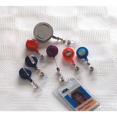 Zoro Select Badge, Retractable Reel/Clip, PK10 AB-010C-BL