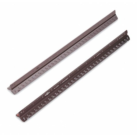 Alvin Triangular Scale, Black, Plastic, 12 In 240BP