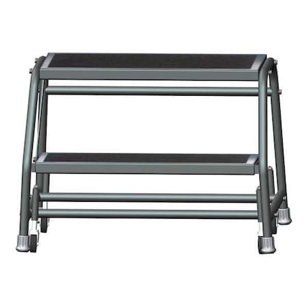 Ballymore 19 in H Steel Rolling Ladder, 2 Steps, 450 lb Load Capacity 226RSU