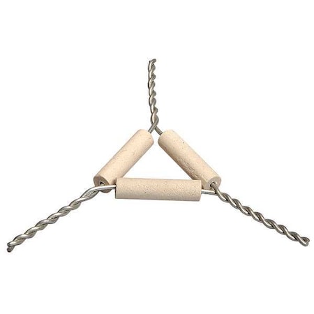 Zoro Select Clay Pipe Triangle, 2" Side Length CPT020
