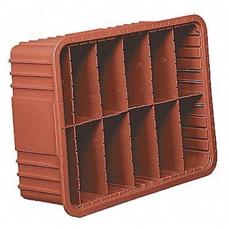 Lewisbins Divider Box, Red, High Density Polyethylene, 1.32 cu ft Volume Capacity NDC3080 RED