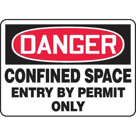 ACCUFORM Danger Sign, 7X10", R and BK/Wht, Al, Eng, MCSP019VA MCSP019VA