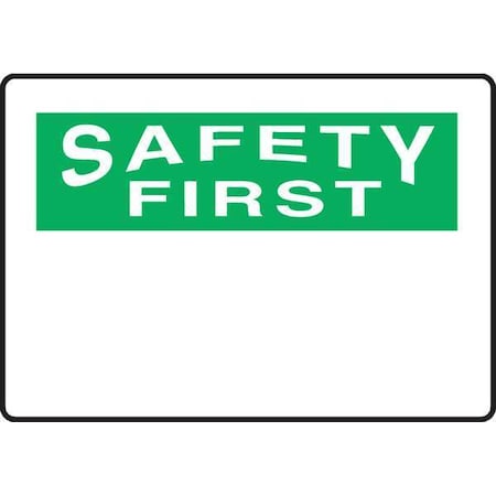 Accuform Safety First, No legend, 14" W x 10" H, Rectangle, Plastic, MRBH969VP MRBH969VP