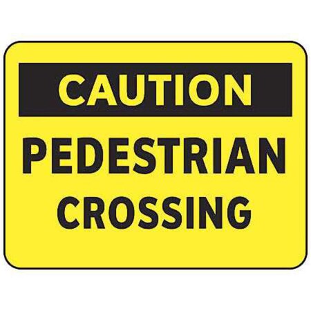 Electromark Caution Sign, 10 in Height, 14 in Width, Vinyl, English S1424V10