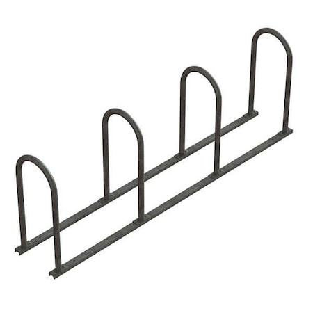 Madrax Bike Rack, 2-Sided, 8-Bike, 87 in., Silver UT160-8-G