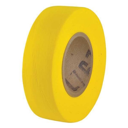 Zoro Select Flagging Tape, No Legend, Yellow, 1 in Wide x 100 ft Length, Cellulosic, 3 mil BDY-200
