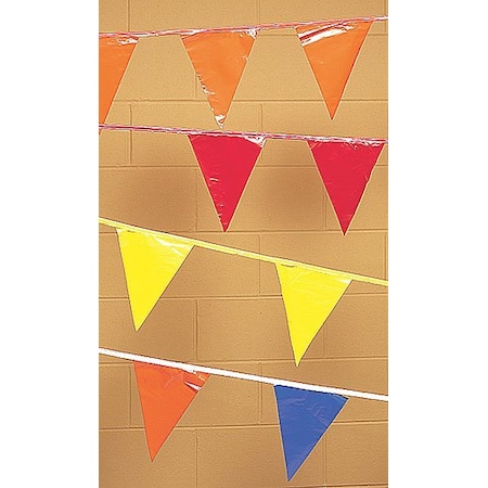 Zoro Select Pennants, Polyethylene, Multicolor, 100 ft. PL-2 M/C