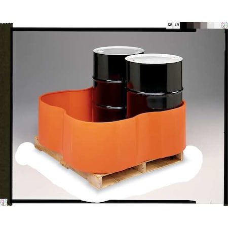 Zoro Select Four Drum Spill Container, Orange SP455 ORANGE