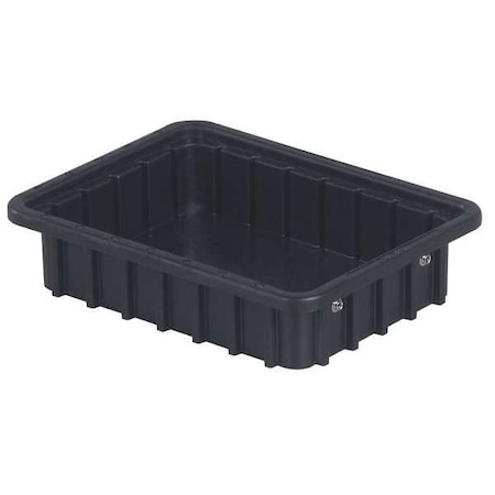 Lewisbins Polypropylene, Divider Box, Black, 10 3/4 in L, 2 1/2 in H DC1025 XL