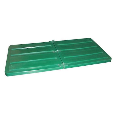 Zoro Select Tilt Truck Lid, Green, Fits 29-3/4 cu. ft. 1.1 CU-LID GREEN