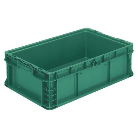 Orbis Solid & Stackable Straight Wall Storage Container, 8.2 gal, 24 in L x 15 in W x 7-1/2 in H, Green NXO2415-7 GREEN
