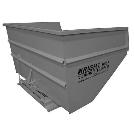 Zoro Select Self Dumping Hopper, 6000 lb., Gray 40099 GRAY