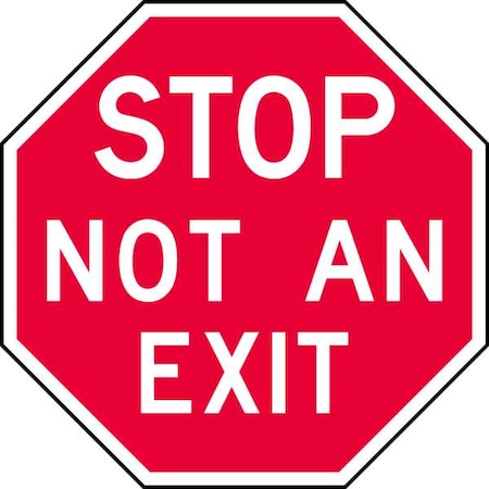 Lyle Exit Sign, 6" W, 6" H, Recycled Aluminum, Red ST-026-6HA