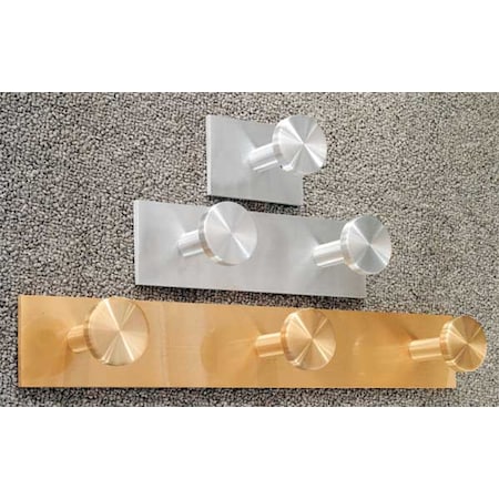 Glaro Coat Hook, 1 Hook, 3-1/2 In W, Satin Alumin D1SA