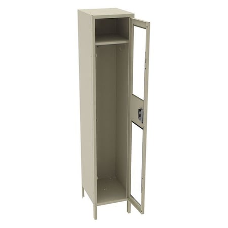 TENNSCO Wardrobe Locker, 15 in W, 18 in D, 78 in H, (1) Tier, (1) Wide, Sand CSL-151872-1 SAND