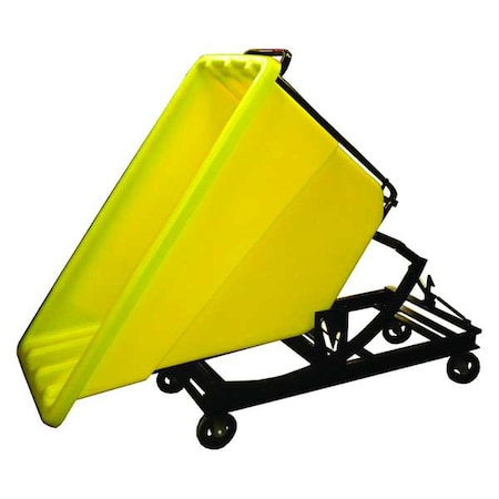 Zoro Select Self-Dumping Hopper, HD, 5/8 cu. yd., Ylw SD-5/8 CASTER YELLOW