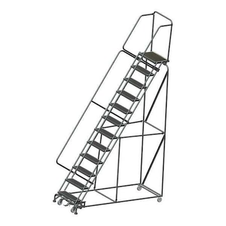 Ballymore 153 in H Steel Rolling Ladder, 12 Steps, 450 lb Load Capacity WA123214R