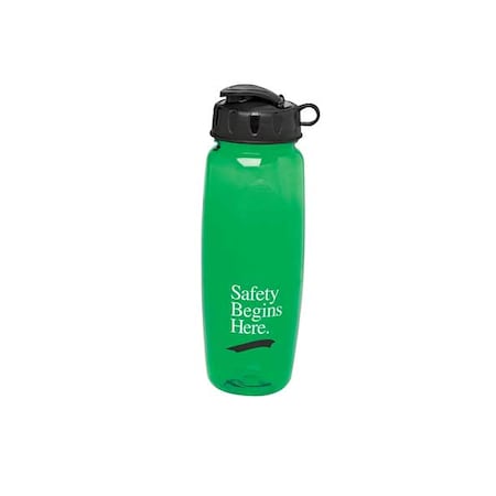 Quality Resource Group Water Bottle, Green, 25 oz. PL25-GREEN