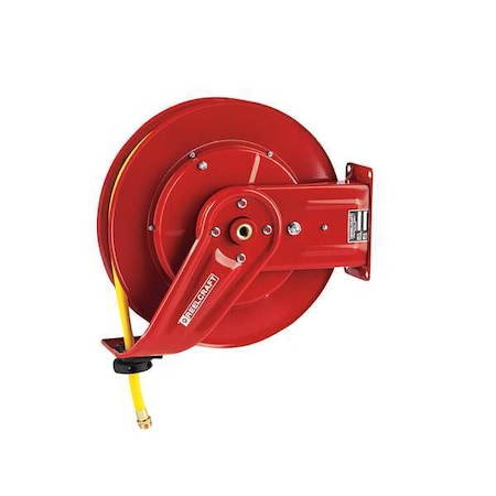 Reelcraft Retractable Cord Reel, 1/2 in Hose Diameter, 50 ft Length, 300 psi Max. Pressure, Steel, Red 7850 OLPSW57
