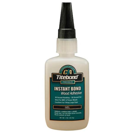 Titebond TITEBOND Instant Adhesive, Gel, 2 oz, Clear 6231
