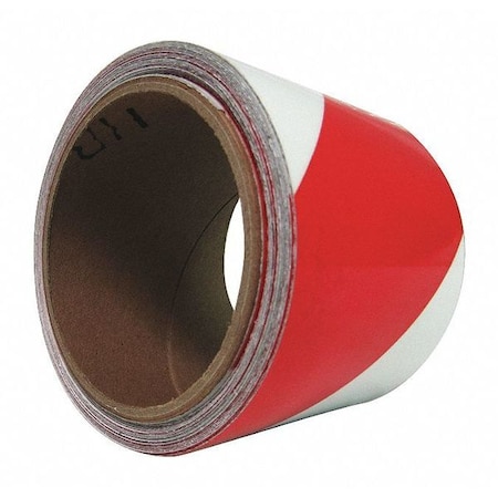 Zoro Select Floor Marking Tape, vinyl, No Legend, Red, 3 in W., 10 mil Thickness 8REL7