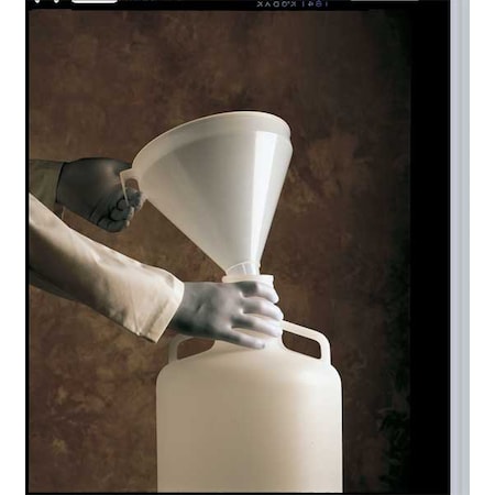 Zoro Select Funnel, 0.56 gal, Polypropylene, White H14712-0200