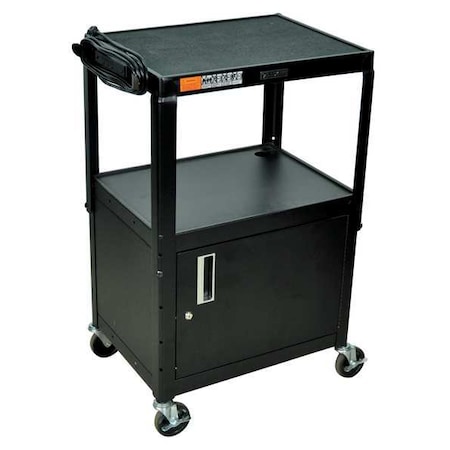 ZORO SELECT Audio-Visual Cart, 300 lb., 24 In. L AVJ42C