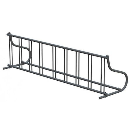 Madrax Bike Rack, 1-Sided, 9-Bike, 110 in., Black QS-GR116-B