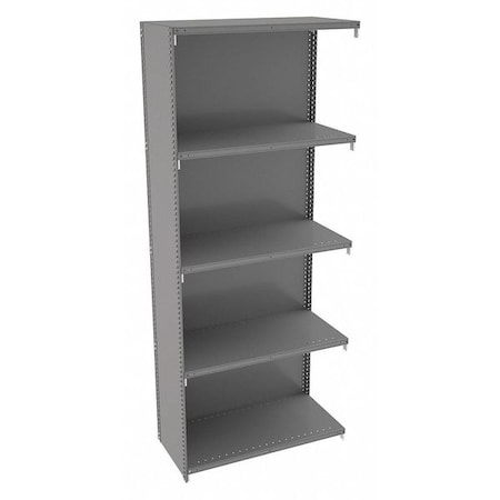 Tennsco Metal Shelving, 18"D x 36"W x 87"H, 5 Shelves, Carbon Steel QC5-3618AB