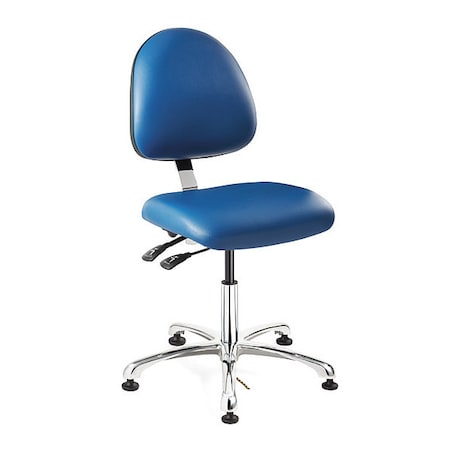 Bevco Vinyl Desk Chair, 17" to 22", Royal Blue 9051M-E-BLV