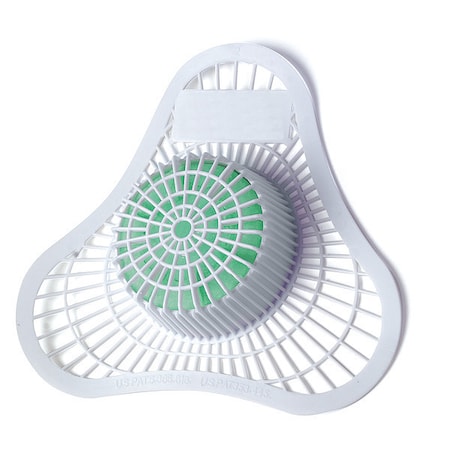 Hospeco Urinal Screen with Block, Non-Para, Triangular, 3 oz Container Size, Green, Apple, 12 PK 01902