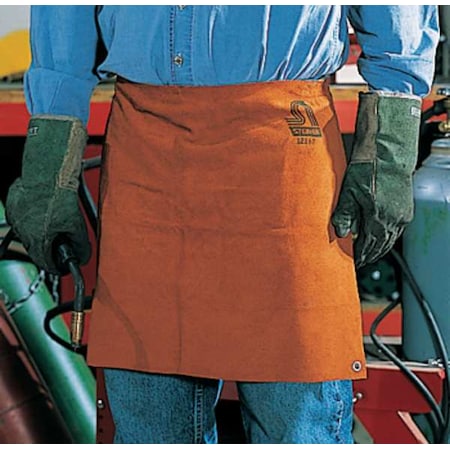 Steiner Welding Apron, Leather, 3 oz/sq ft, 18 in Length, Brown, Universal 12161