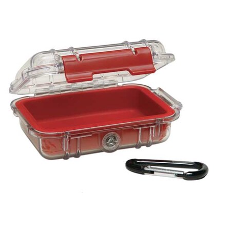 Pelican Micro Case, Red, 5.88 x 4.06 x 2.12 In 1010-028-100