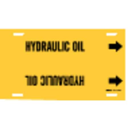 Brady Pipe Marker, Hydraulic Oil, Yel, 10 to15 In 4199-H