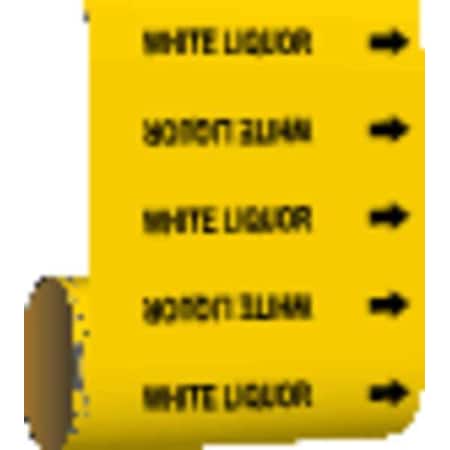 Brady Pipe Marker, White Liquor, Yellow, 41524 41524