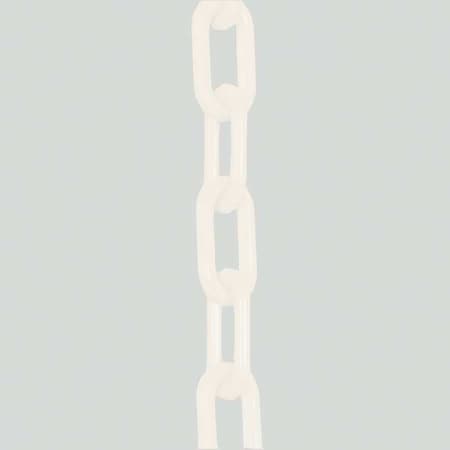 Zoro Select Plastic Chain, White, 50 ft Length, Gloss 00001-50
