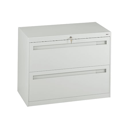 Tennsco 36 in W 2 Drawer Lateral File Cabinet, Light Gray LPL3624L20 LGHT GREY