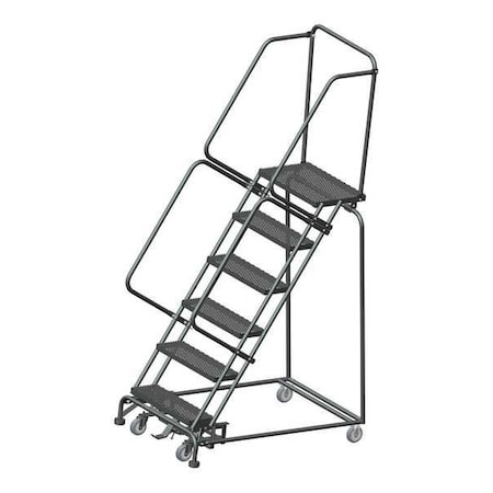 Ballymore 93 in H Steel Rolling Ladder, 6 Steps, 450 lb Load Capacity WA063214X