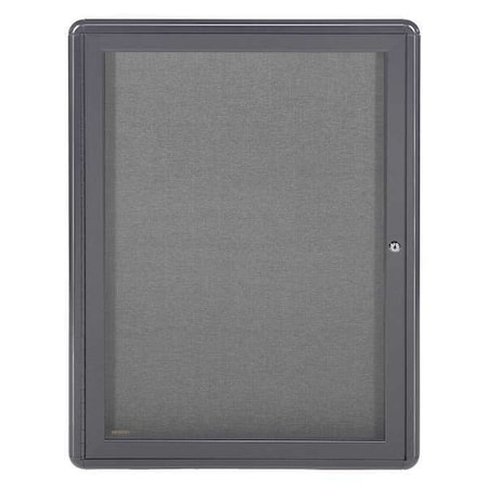 Ghent Enclosed Fabric Bulletin Board 24"x34", Black OVG1-F91
