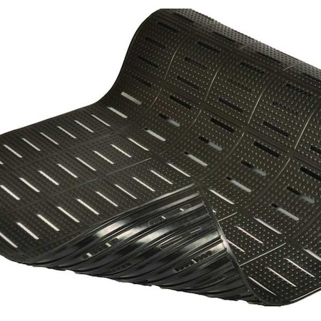 Notrax Antifatigue Runner, Nitrile Rubber, Drainage Holes, 3 ft W x 20 ft L, Black 8RVX6