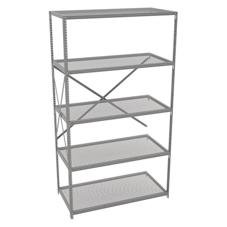 Tennsco Metal Shelving, 24"D x 48"W x 87"H, 5 Shelves, Carbon Steel QO5-4824PAB