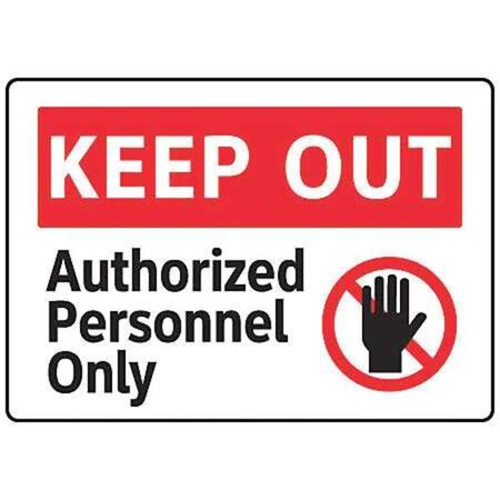 Electromark Danger Sign, 7 in Height, 10 in Width, Aluminum, English S189FA